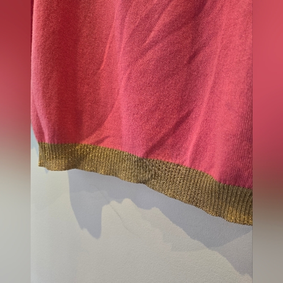 Gucci Pink Cashmere Sweater with Gold Trim Size XS - Picture 5 of 6